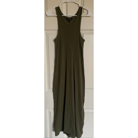 AYR Olive Green Ribbed Sleeveless Maxi Dress Women’s Small - Picture 1 of 5